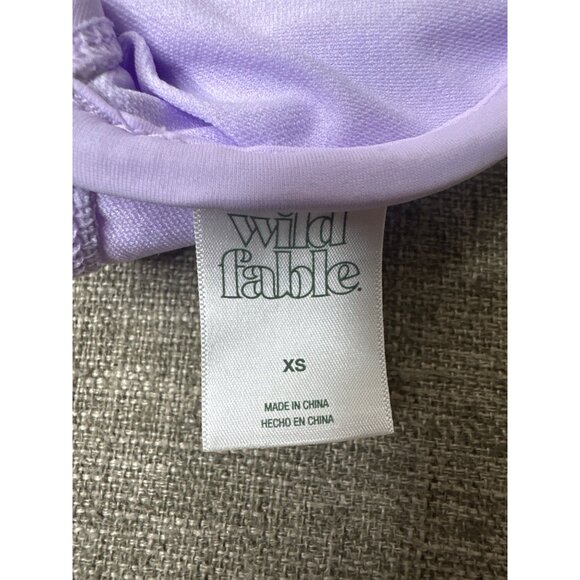 Wild Fable Bikini Tops XS Green & Lilac With Adjustable Straps Removable Pads - Picture 8 of 9